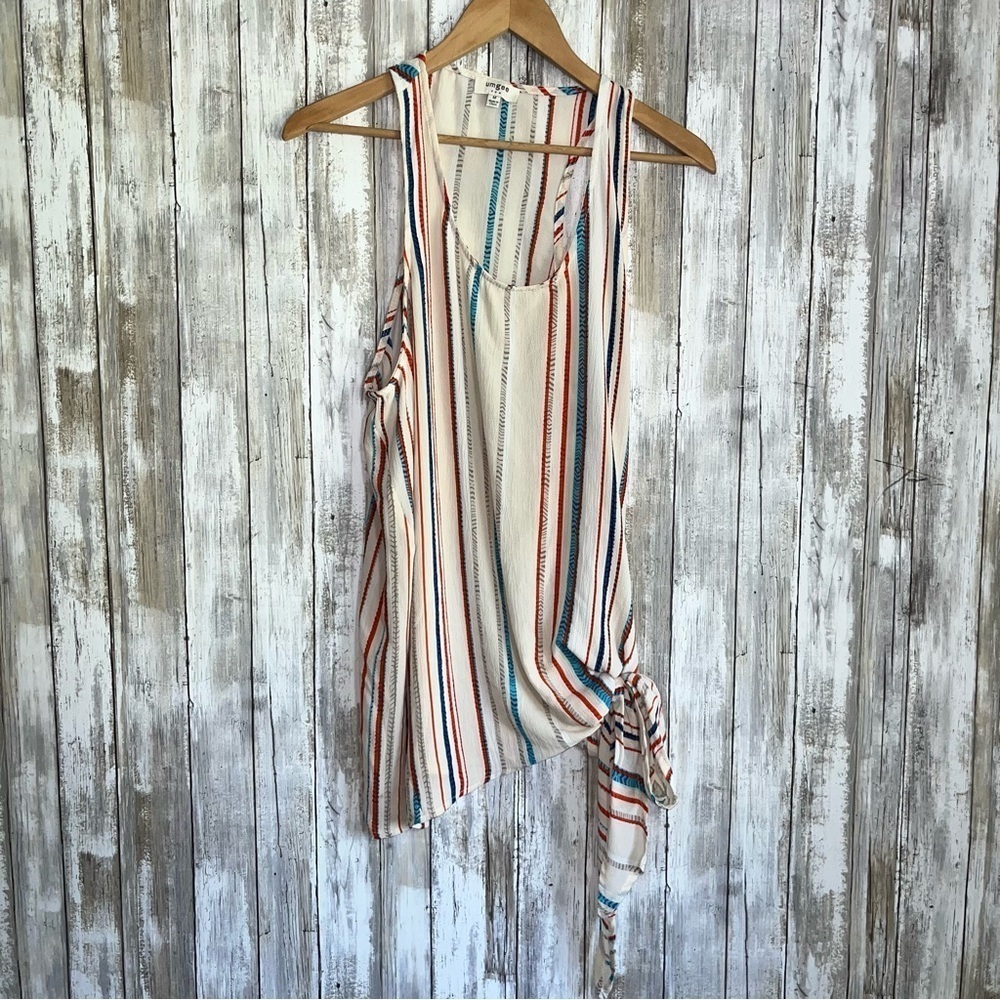 Umgee Striped Side Tie Tank